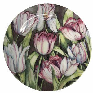 Greenbrier Porcelain Tulip Garden 8in Salad  Luncheon Plate